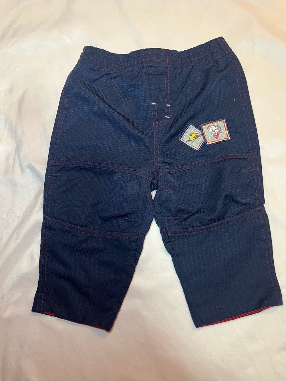 Vintage Disney 101 Dalmatians Baby Size 12M Windbreaker Track Pants Blue